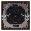 Розетка 2П+З 16А 250В + 2 USB порта 2,1А 5В венге "Лама" TDM