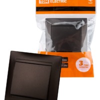 Выключатель 1кл. 10А шоколад Лама TDM