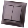 Выключатель 2кл. 10А шоколад Лама TDM