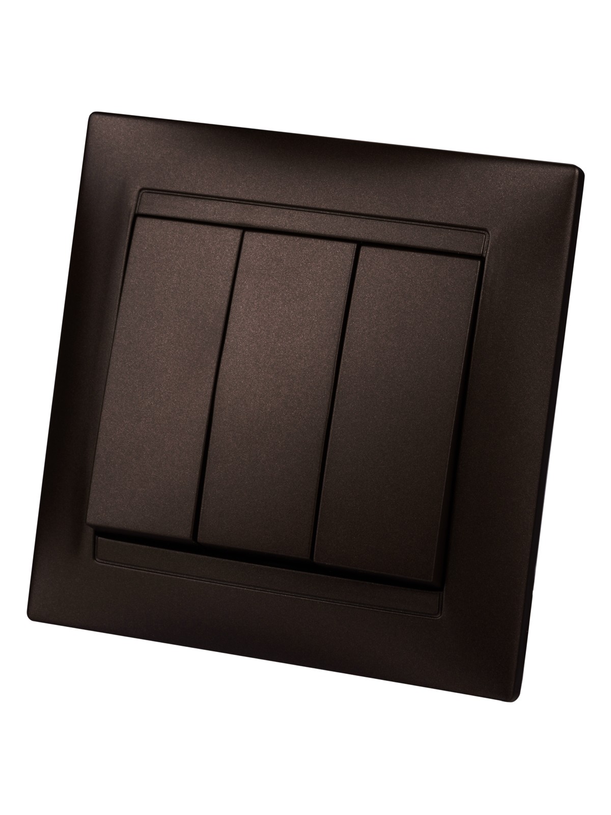 Выключатель 3кл. 10А шоколад Лама TDM — изображение 2