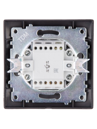 Выключатель 1кл. с подсветкой 10А шоколад Лама TDM — изображение 4