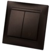 Выключатель 2кл. проходной 10А шоколад Лама TDM