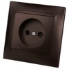 Розетка 2П 10А 250В с защ. шт. шоколад "Лама" TDM