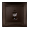 Розетка ПК RJ45 шоколад "Лама" TDM