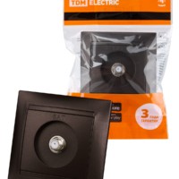 Розетка SAT (F-разъем) 0-2400МГц шоколад “Лама” TDM