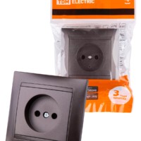 Розетка 2П 10А 250В шоколад “Лама” TDM