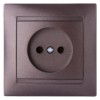Розетка 2П 10А 250В шоколад "Лама" TDM