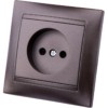 Розетка 2П 10А 250В шоколад "Лама" TDM