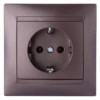 Розетка 2П+З 16А 250В шоколад "Лама" TDM