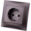 Розетка 2П+З 16А 250В шоколад "Лама" TDM