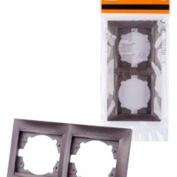 Рамка 2-х постовая горизонтальная шоколад “Лама” TDM