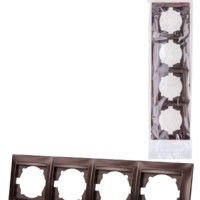 Рамка 4-х постовая горизонтальная шоколад “Лама” TDM