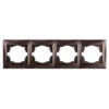 Рамка 4-х постовая горизонтальная шоколад "Лама" TDM