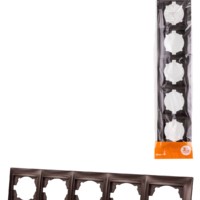 Рамка 5-ти постовая горизонтальная шоколад “Лама” TDM