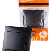 Выключатель 1кл. 10А графит Лама TDM