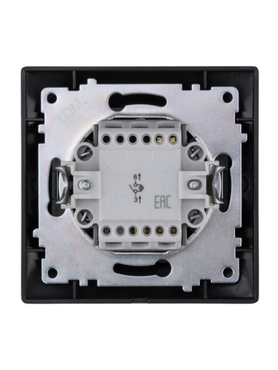 Выключатель 1кл. с подсветкой 10А графит Лама TDM — изображение 4