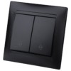 Выключатель 2кл. проходной 10А графит Лама TDM