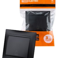 Кнопка звонковая 6А графит “Лама” TDM