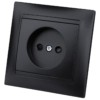 Розетка 2П 10А 250В с защ. шт. графит "Лама" TDM