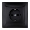 Розетка 2П+З 16А 250В с защ. шт. графит "Лама" TDM