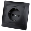 Розетка 2П+З 16А 250В с защ. шт. графит "Лама" TDM