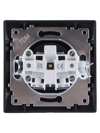 Розетка 2П 10А 250В графит "Лама" TDM — изображение 4