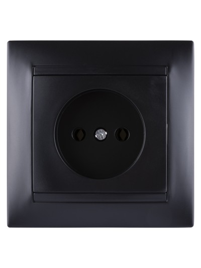 Розетка 2П 10А 250В графит "Лама" TDM — изображение 3