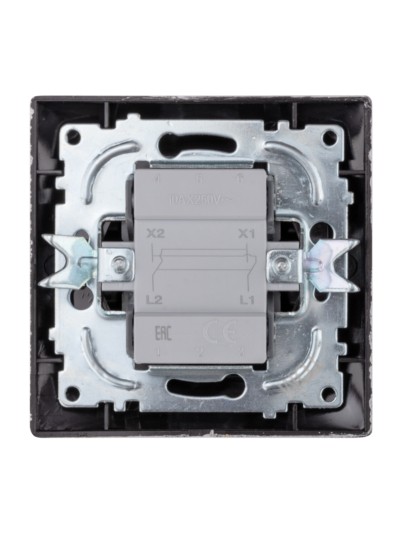 Выключатель 1кл. проходной 10А старинное серебро Лама TDM — изображение 4