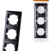 Рамка 3-х постовая вертикальная графит “Лама” TDM