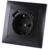 Розетка 2П+З 16А 250В + 2 USB порта 2,1А 5В графит "Лама" TDM