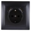 Розетка 2П+З 16А 250В + 2 USB порта 2,1А 5В графит "Лама" TDM