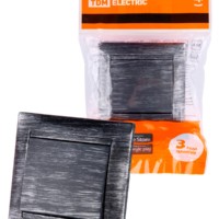 Выключатель 1кл. 10А старинное серебро Лама TDM