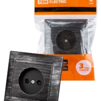 Розетка 2П 10А 250В с защ. шт. старинное серебро “Лама” TDM