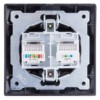 Розетка ТФ RJ11 + ПК RJ45 старинное серебро "Лама" TDM