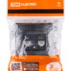 Розетка ТФ RJ11 + ПК RJ45 старинное серебро "Лама" TDM