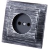 Розетка 2П 10А 250В старинное серебро "Лама" TDM