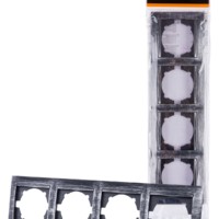 Рамка 4-х постовая горизонтальная старинное серебро “Лама” TDM