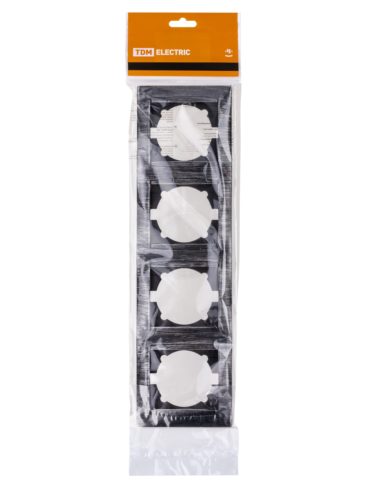 Рамка 4-х постовая вертикальная старинное серебро "Лама" TDM — изображение 5