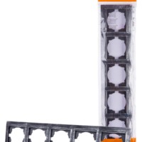 Рамка 5-ти постовая горизонтальная старинное серебро “Лама” TDM