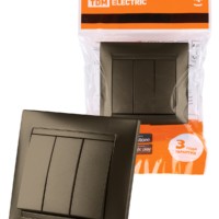 Выключатель 3кл. 10А бронза Лама TDM