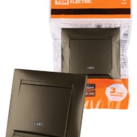 Выключатель 1кл. с подсветкой 10А бронза Лама TDM