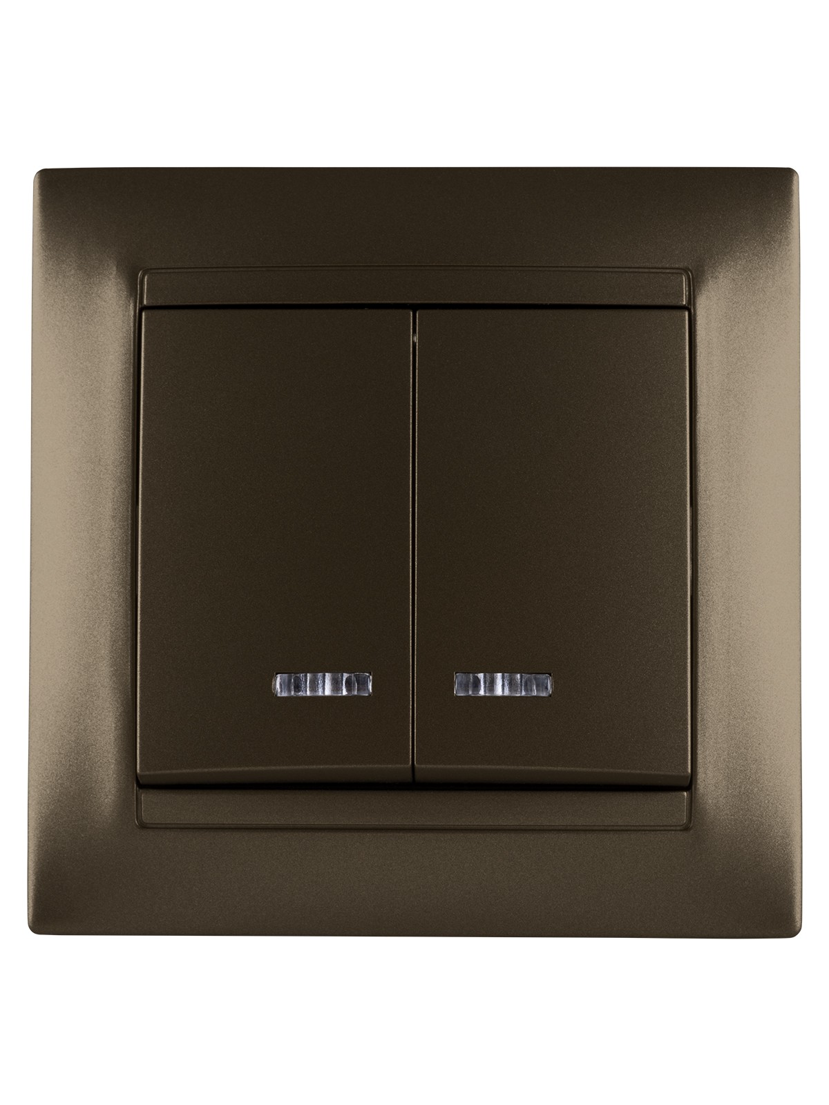 Выключатель 2кл. с подсветкой 10А бронза Лама TDM — изображение 3