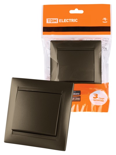 Выключатель 1кл. проходной 10А бронза Лама TDM