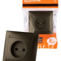 Розетка 2П 10А 250В с защ. шт. бронза “Лама” TDM