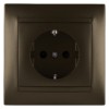 Розетка 2П+З 16А 250В с защ. шт. бронза "Лама" TDM