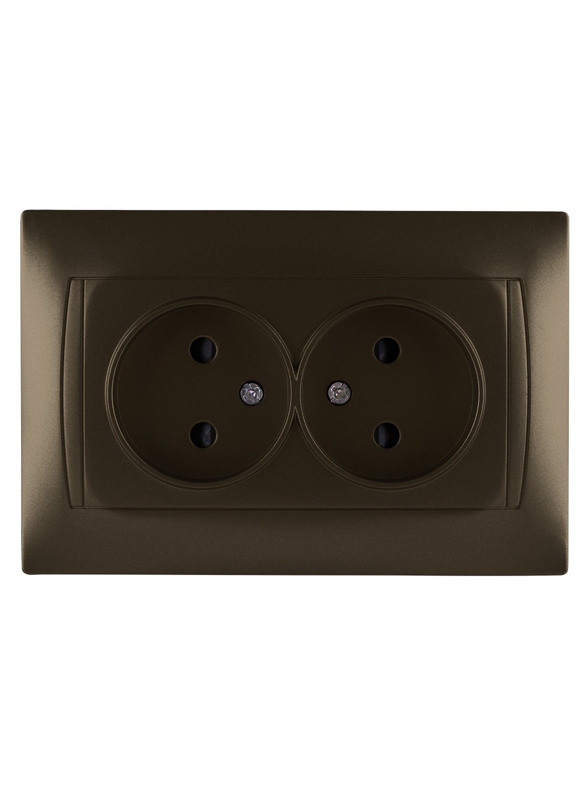 Розетка двойная 2П 10А 250В с защ. шт. бронза "Лама" TDM — изображение 3