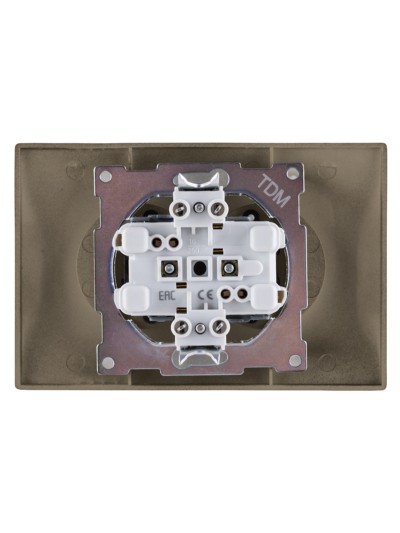 Розетка двойная 2П 10А 250В с защ. шт. бронза "Лама" TDM — изображение 4