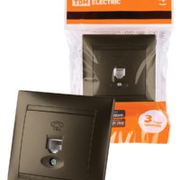 Розетка ТФ RJ11 бронза “Лама” TDM