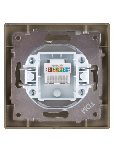 Розетка ПК RJ45 бронза "Лама" TDM — изображение 4