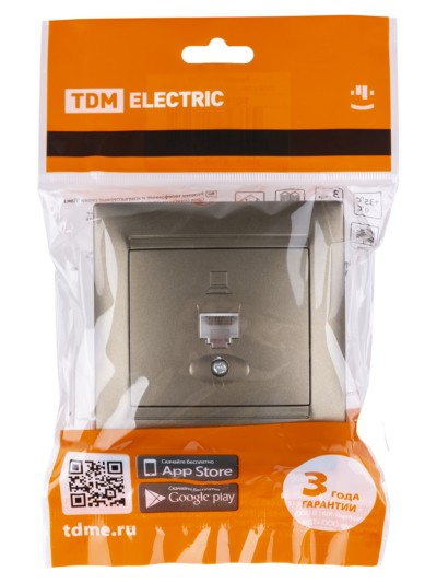 Розетка ПК RJ45 бронза "Лама" TDM — изображение 6